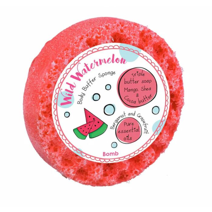 Bomb Cosmetics Wild Watermelon Body Buffer Soap Sponge